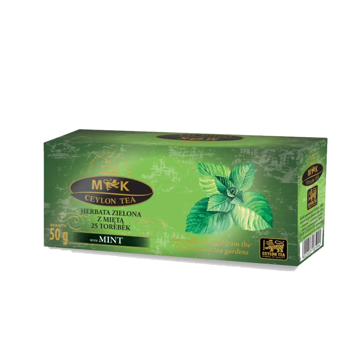 mk ceylon zielona z mieta MK Ceylon Tea Herbata Zielona z Miętą 50 g (25 × 2 g)