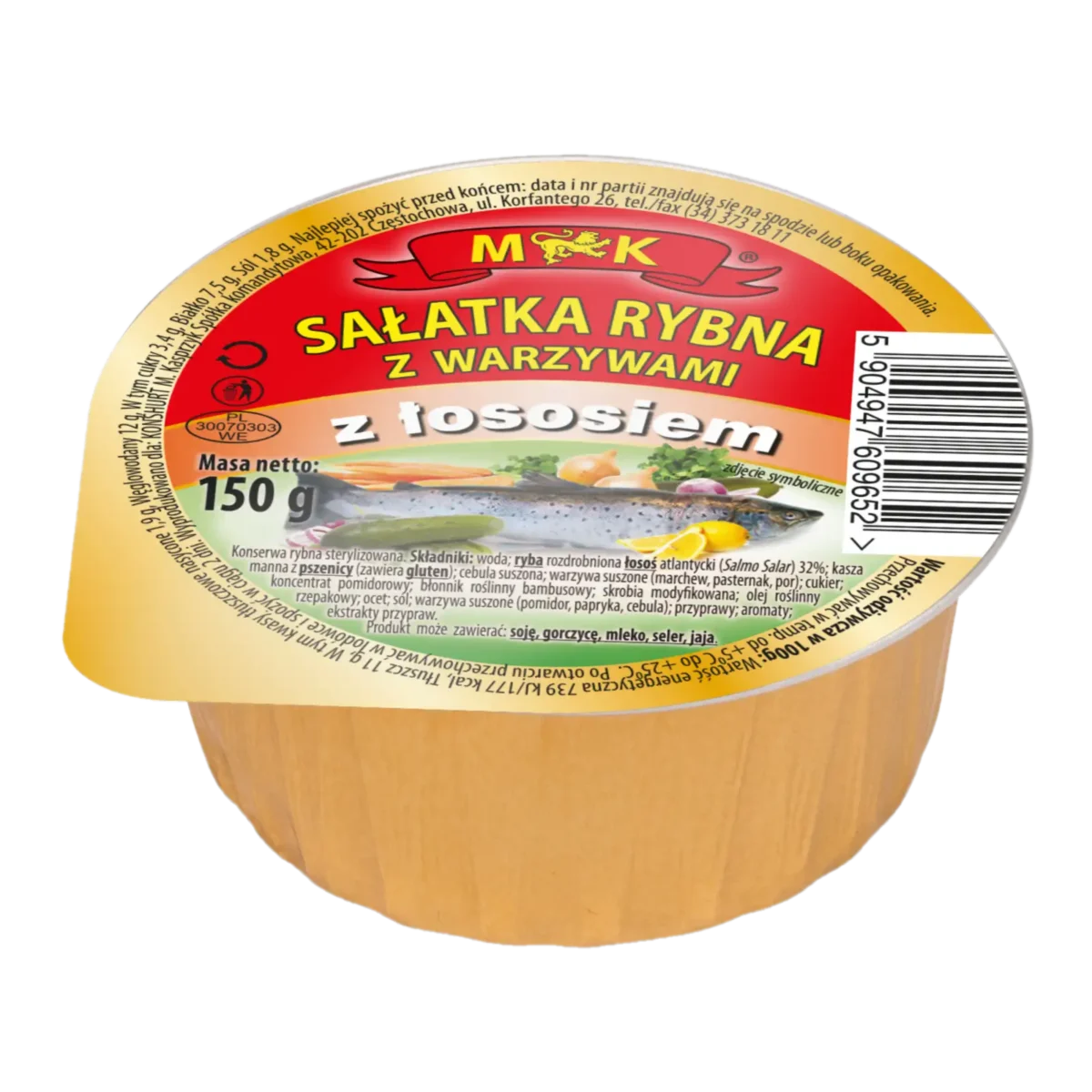 MK Sałatka Rybna z Warzywami z Łososiem 150 g