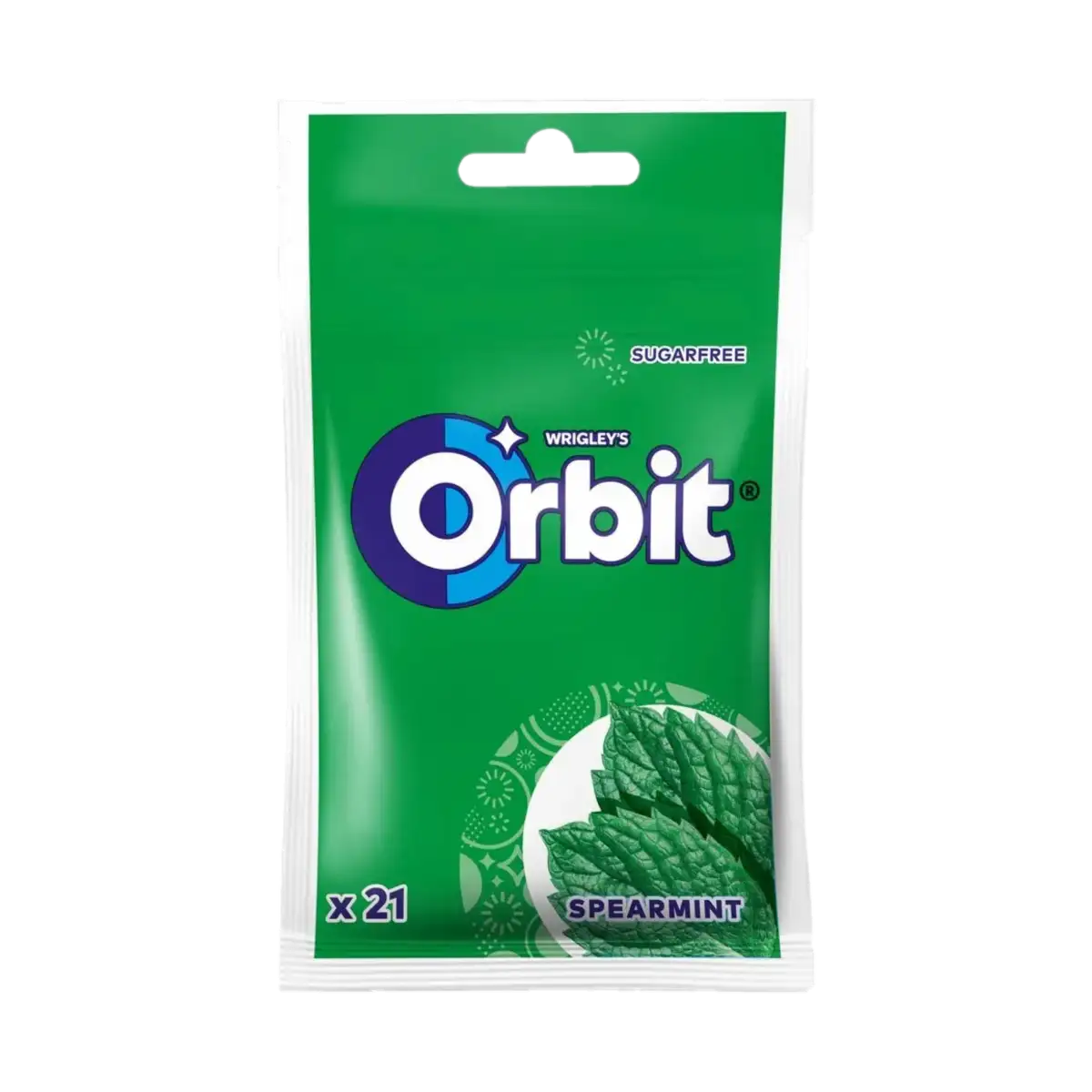 Orbit Spearmint Bezcukrowa Guma do Żucia 29 g (21 drażetek)