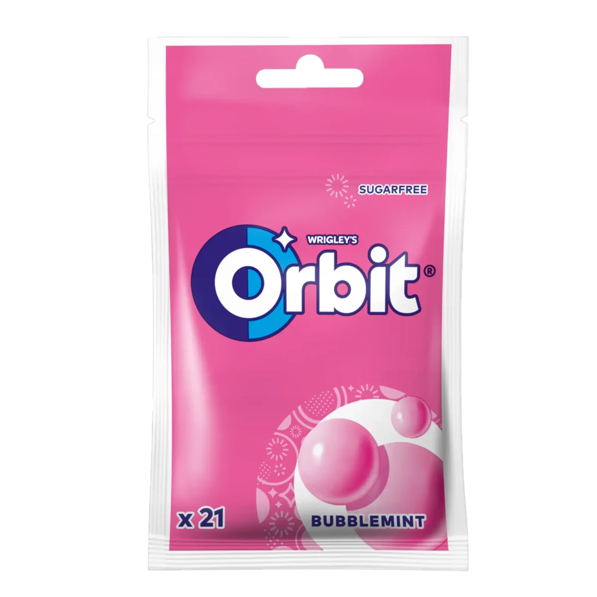 Orbit Bubblemint Bezcukrowa Guma do Żucia 29 g (21 drażetek)