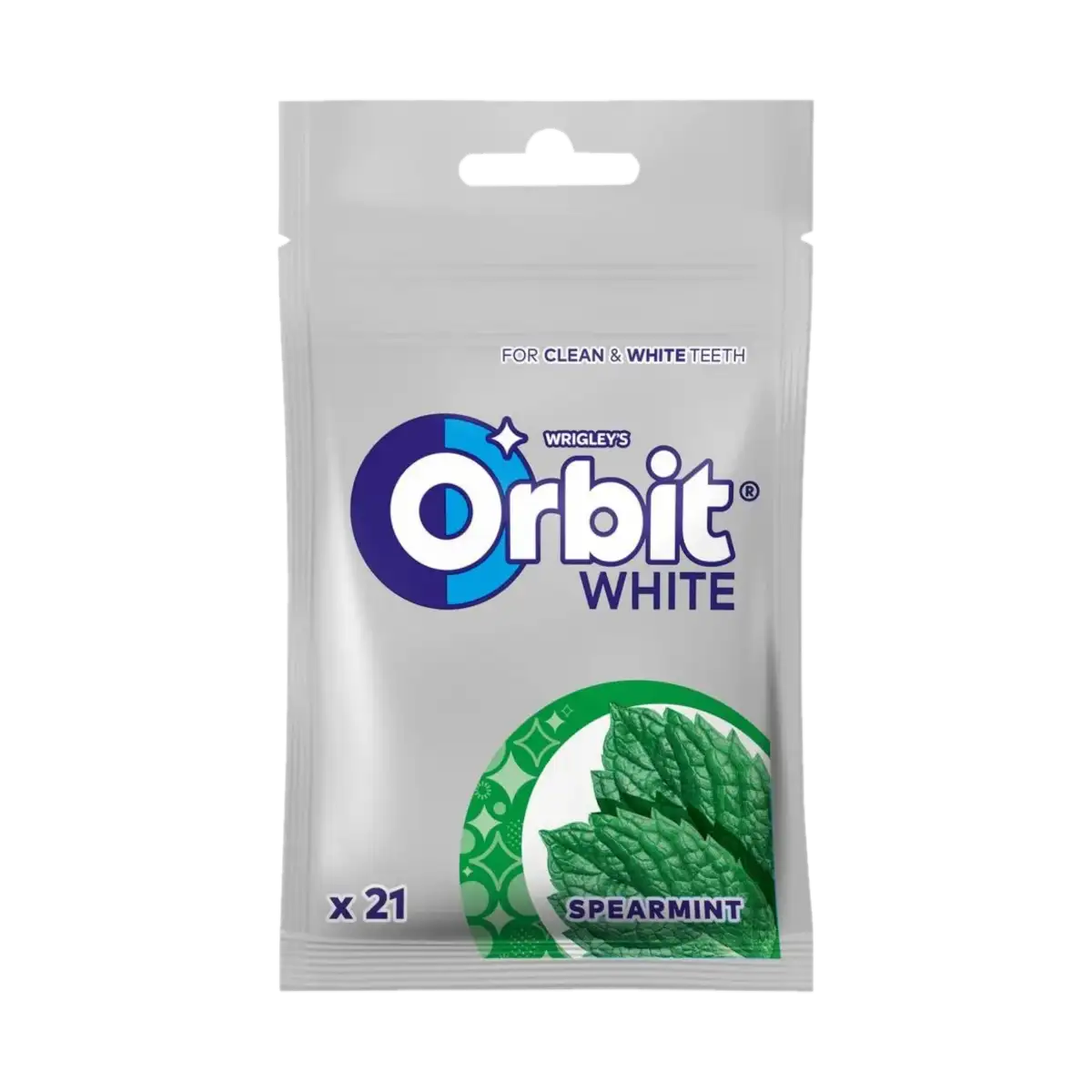 orbit spearmint Orbit White Spearmint Bezcukrowa Guma do Żucia 29 g (21 drażetek)