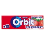 Orbit Strawberry Bezcukrowa Guma do Żucia 14 g (10 drażetek)