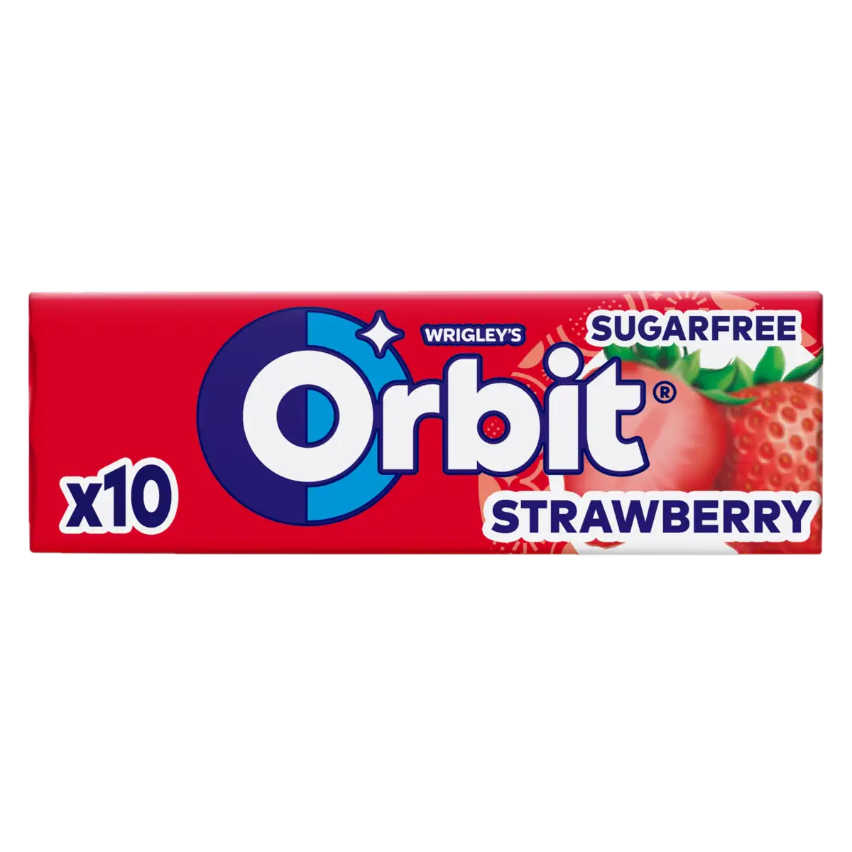 Orbit Strawberry Bezcukrowa Guma do Żucia 14 g (10 drażetek)