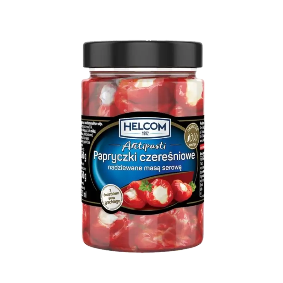 Helcom Antipasti Papryczki Czereśniowe Nadziewane Serem 327 ml