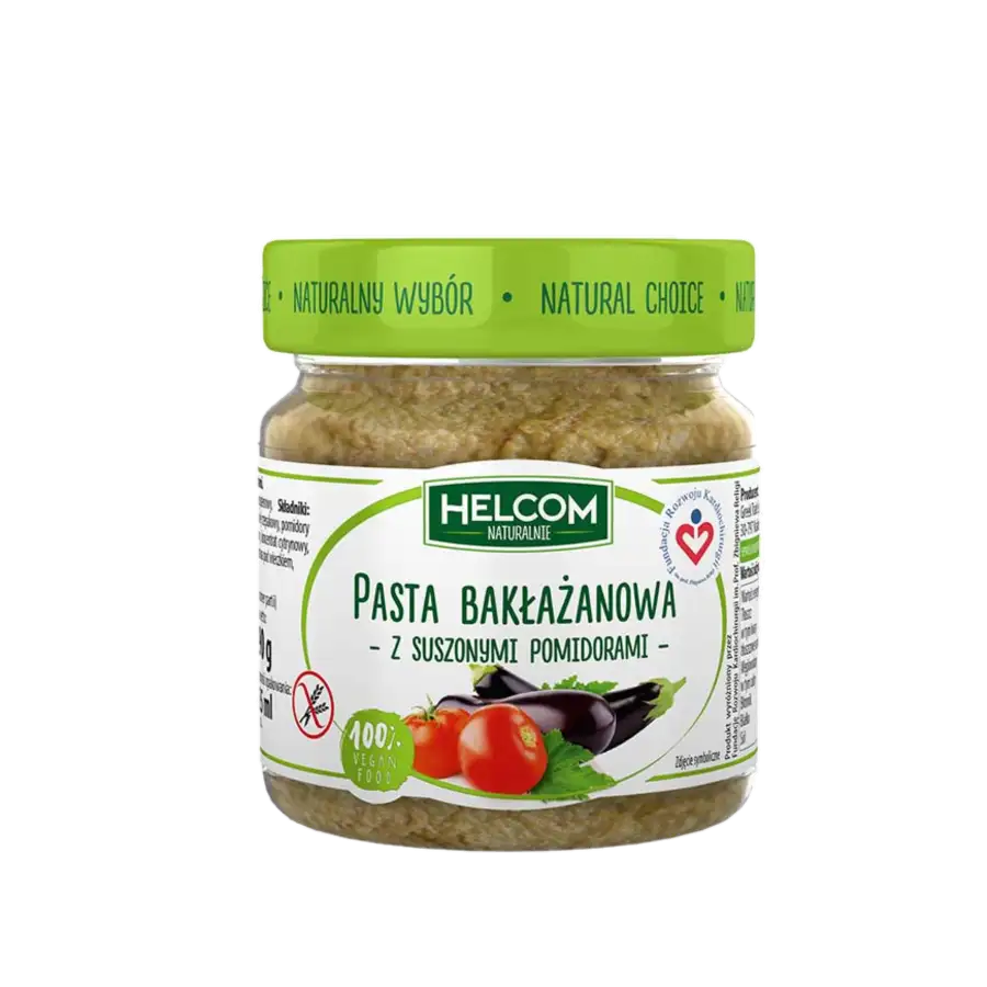 Helcom Naturalnie Pasta Bakłażanowa z Suszonymi Pomidorami 190 g