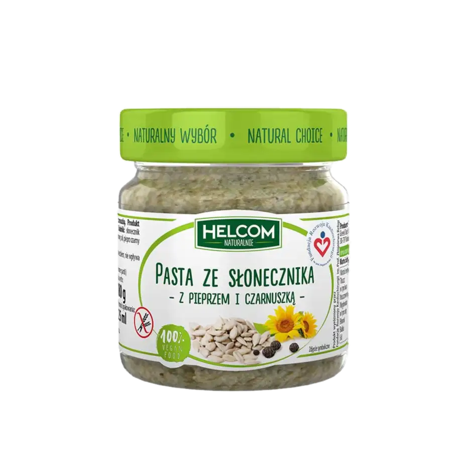 Helcom Naturalnie Pasta ze Słonecznika z Pieprzem i Czarnuszką 180 g