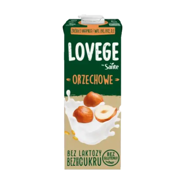Lovege Napój Orzech Laskowy Bez Cukru 1 l