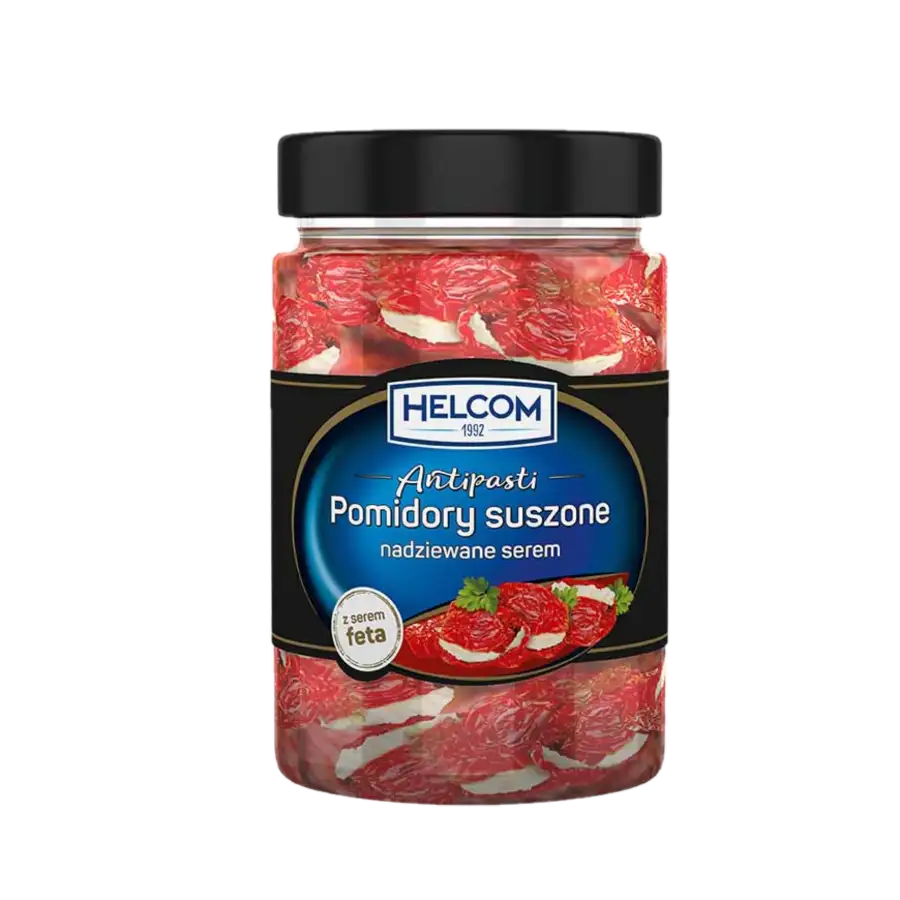suszone pomidory nadziewane serem Helcom Antipasti Pomidory Suszone Nadziewane Serem 327 ml