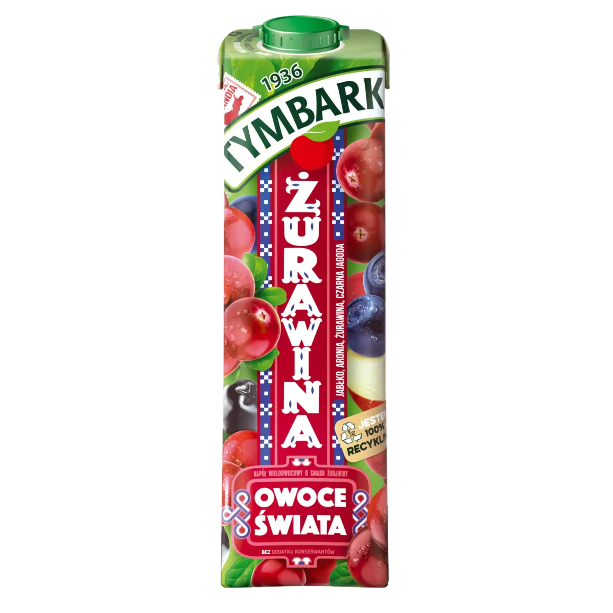 Tymbark Owoce Świata Żurawina 1 l