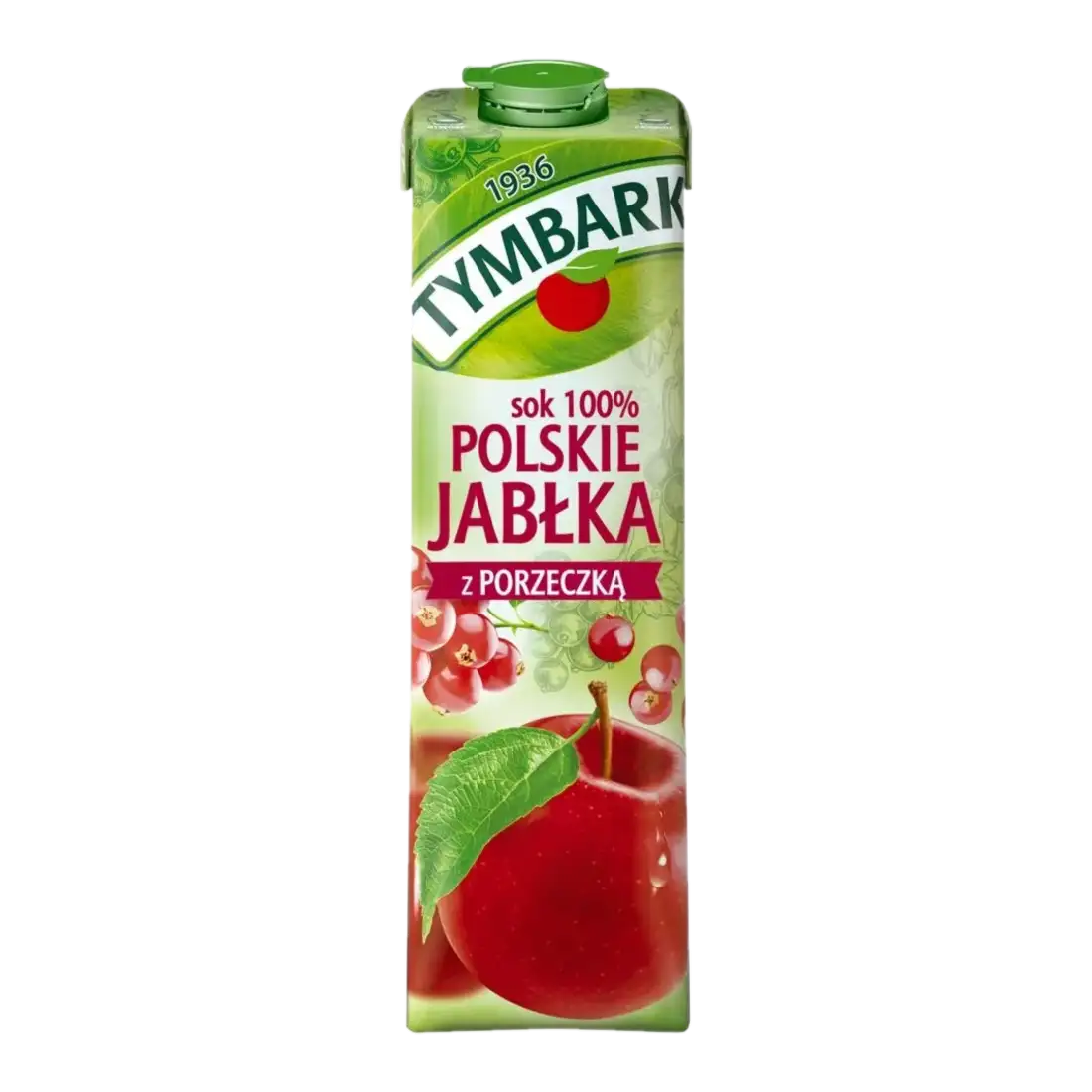 tymbark sok jablko porzeczka Tymbark Sok 100% Polskie Jabłka z Czerwoną Porzeczką 1 l