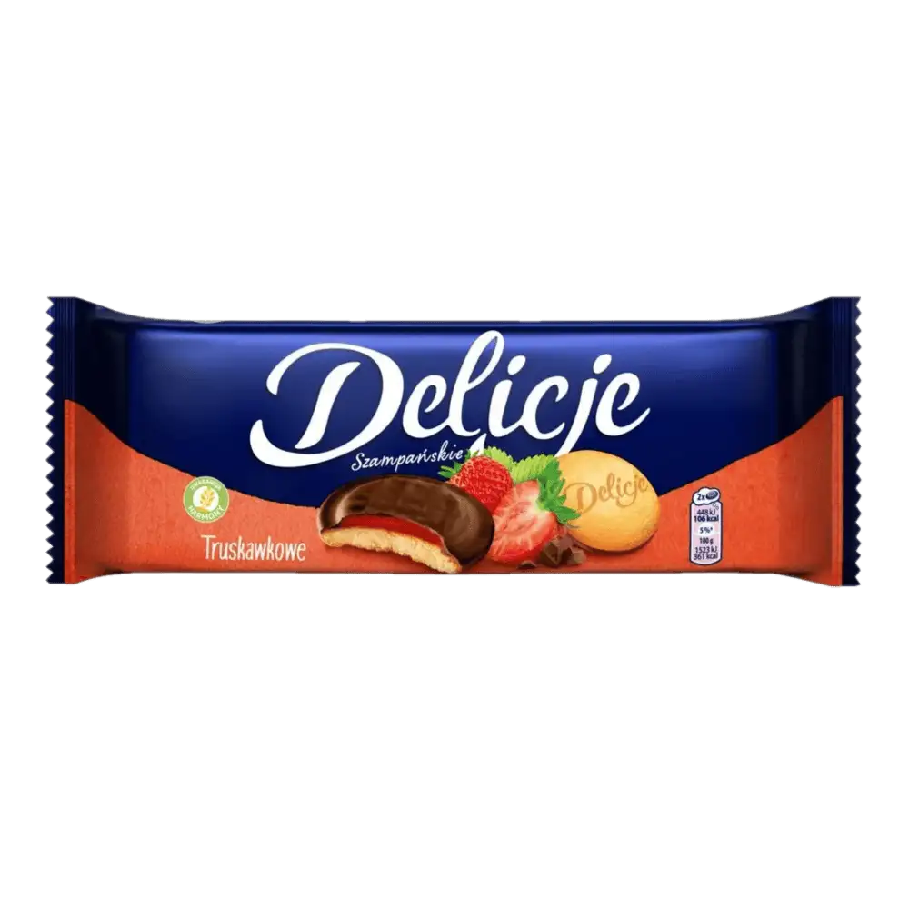 delicje truskawkowe Delicje Szampańskie Truskawkowe 147 g