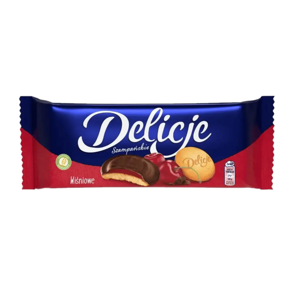 delicje wisniowe Delicje Szampańskie Wiśniowe 147 g