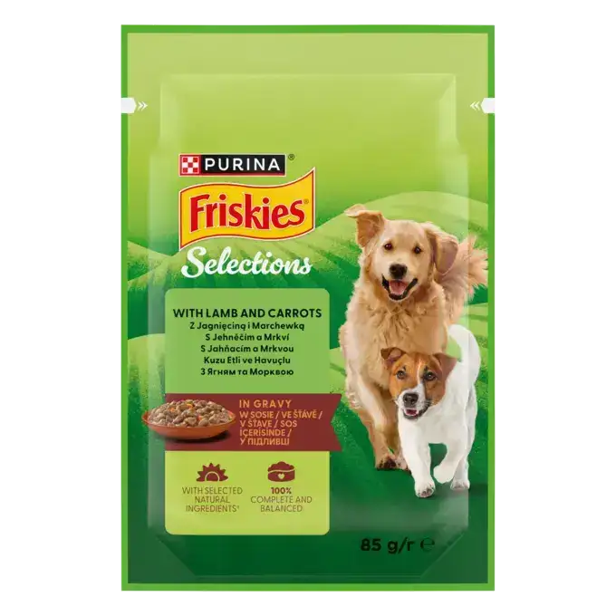 Friskies Karma dla Psa z Jagnięciną i Marchewką w Sosie 85 g