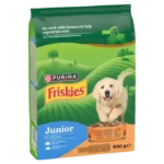 Friskies Junior Sucha Karma dla Szczeniąt z Kurczakiem i Warzywami z Mlekiem 500 g