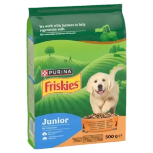 Friskies Junior Sucha Karma dla Szczeniąt z Kurczakiem i Warzywami z Mlekiem 500 g