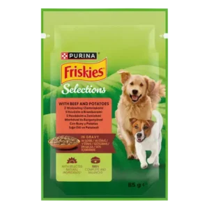 Friskies Karma dla Psa z Wołowiną i Ziemniakami w Sosie 85 g