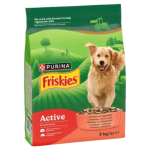Friskies Active Sucha Karma dla Psa z Wołowiną i Warzywami 3 kg