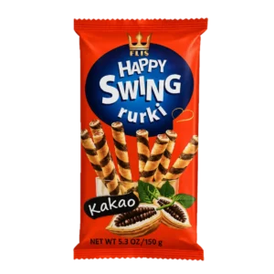 Happy Swing Rurki Waflowe z Kremem Kakaowym 150 g