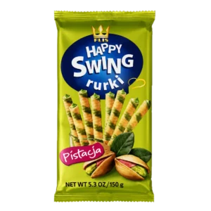 Happy Swing Rurki Waflowe z Kremem Pistacjowym 150 g