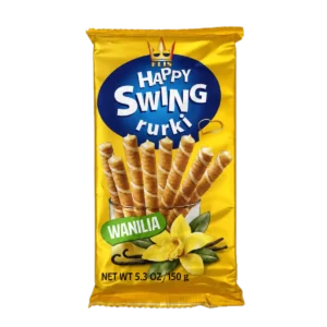 Happy Swing Rurki Waflowe z Kremem Kakaowym 150 g