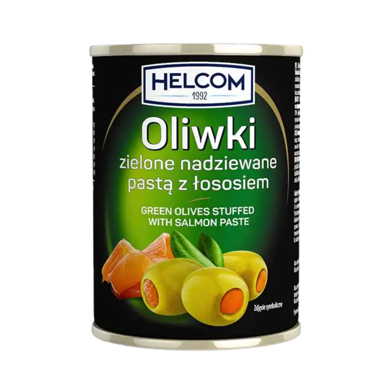 Helcom Oliwki zielone nadziewane łososiem 300 ml
