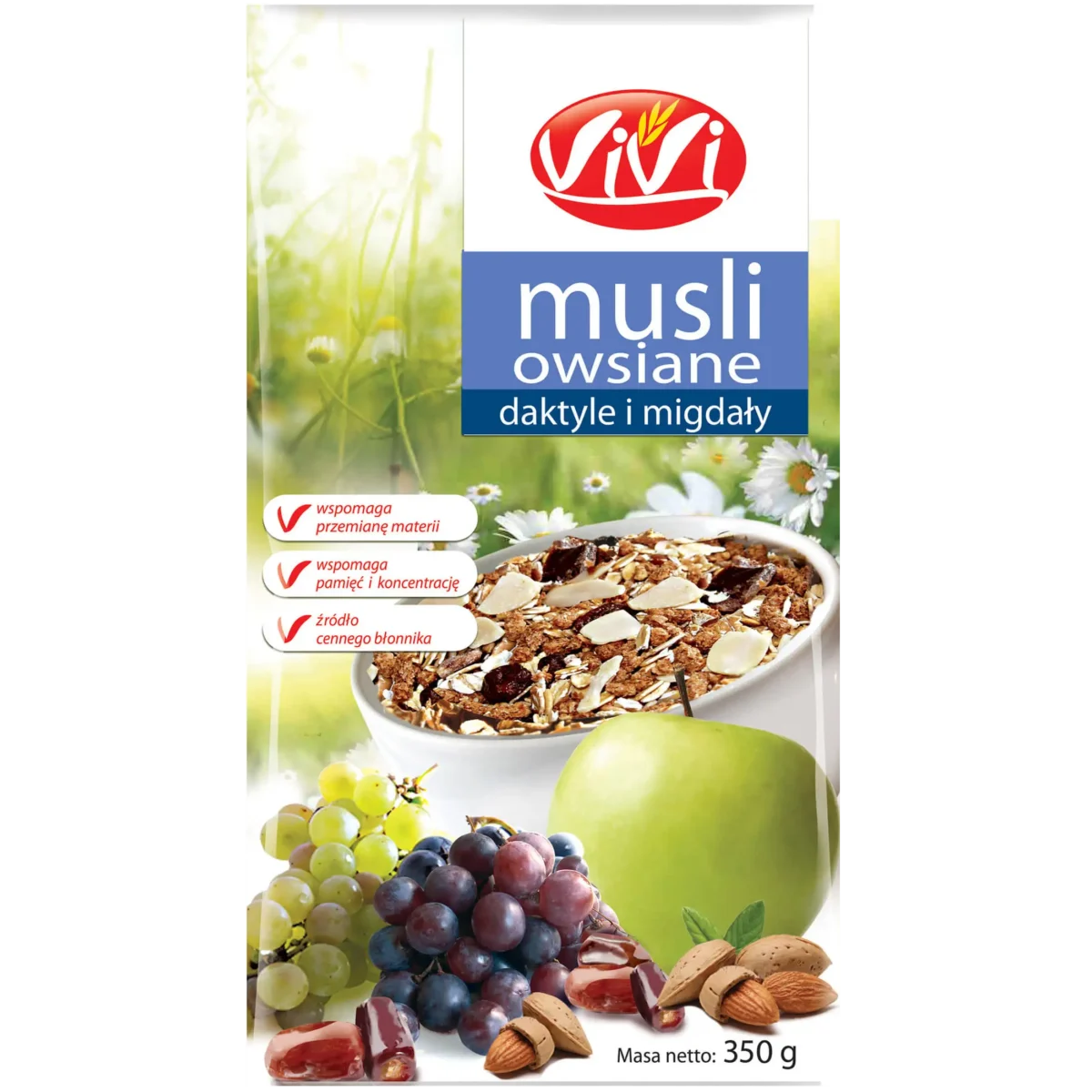 VIVI Musli Owsiane Daktyle i Migdały 350 g