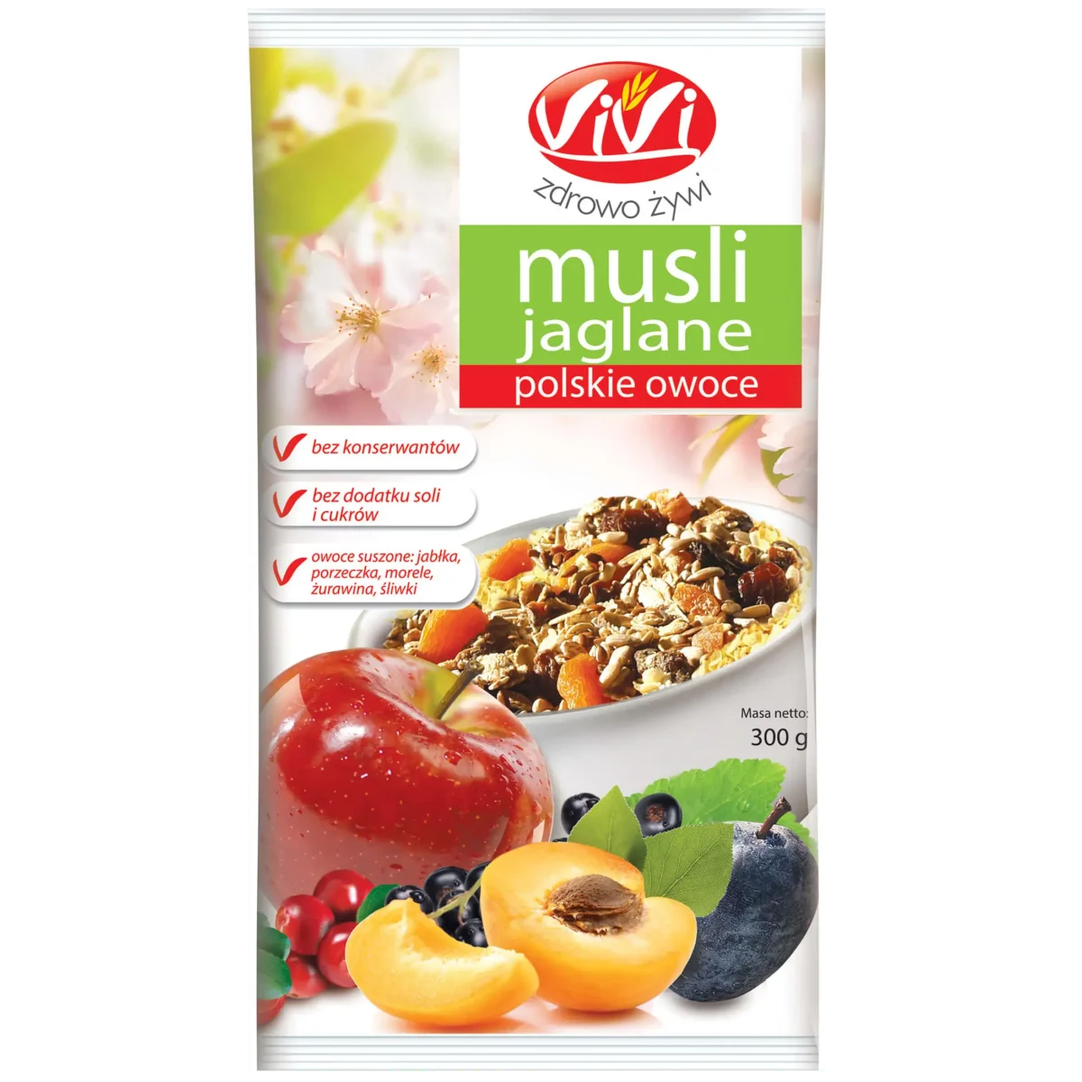 VIVI Musli Jaglane Polskie Owoce 300 g