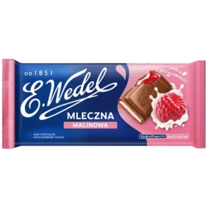 E.Wedel Czekolada Mleczna z Nadzieniem Malinowym 100 g