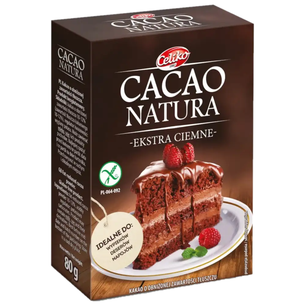 Celiko Cacao Natura Kakao Naturalne Ekstra Ciemne 80 g