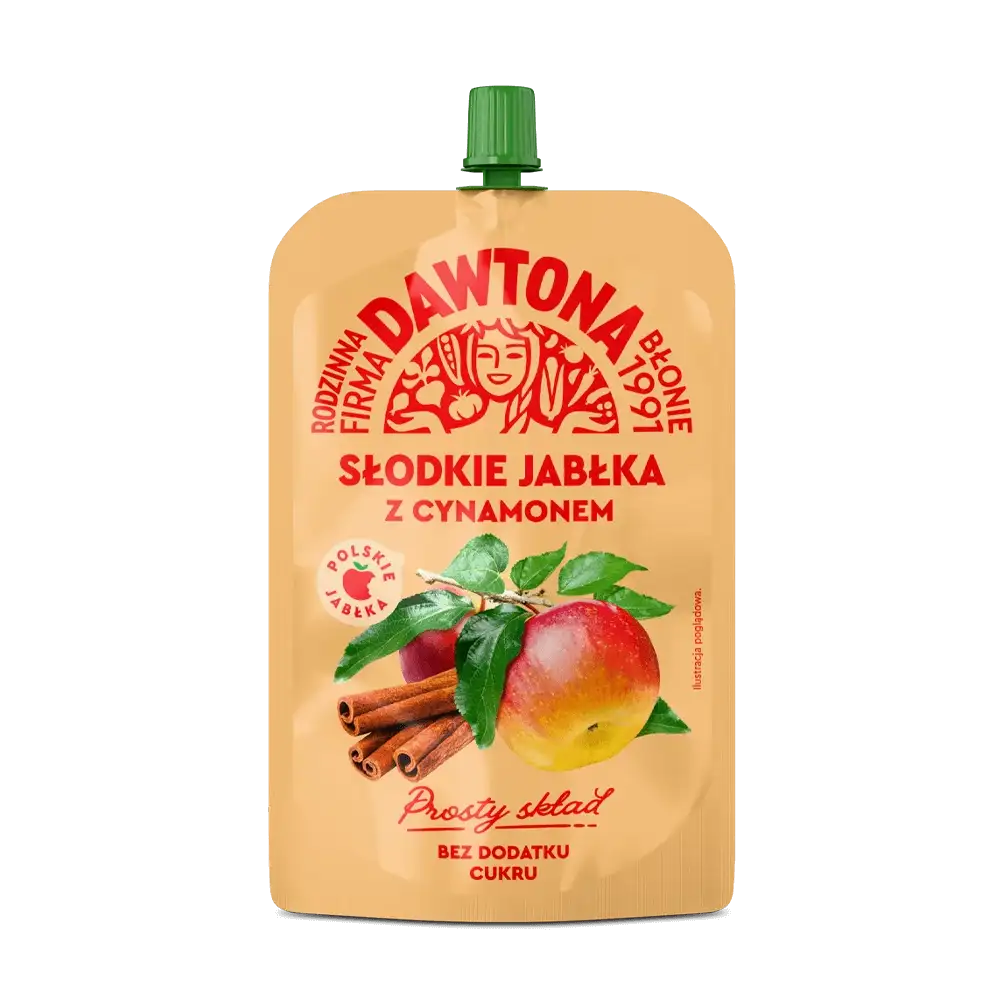 dawtona mus slodkie jablka z cynamonem Dawtona Mus Słodkie Jabłka z Cynamonem 180 g