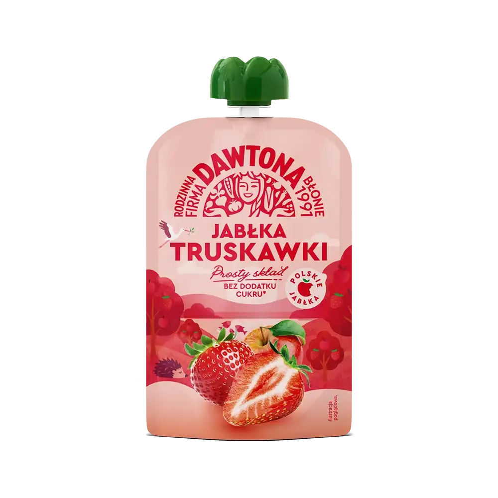 Dawtona Mus Truskawki Jabłka 180 g