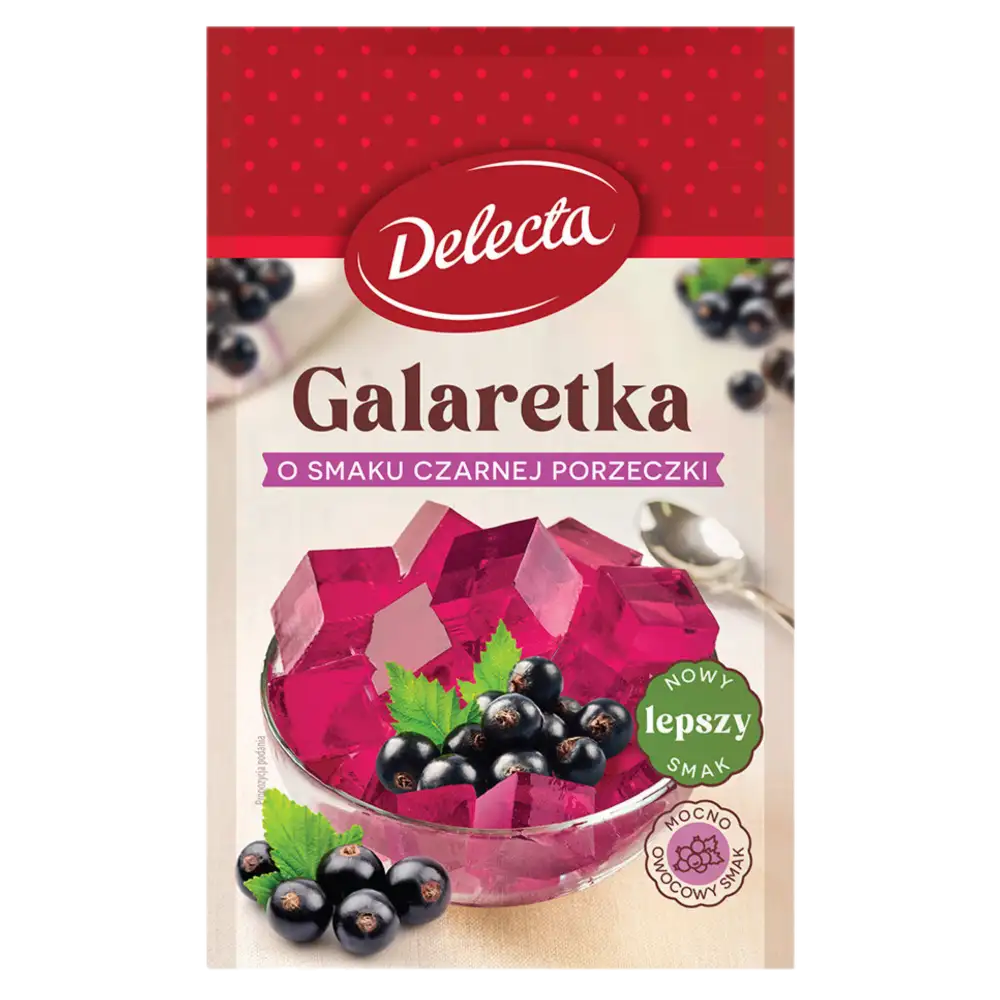 delecta galaretka porzeczkowa Delecta Galaretka o Smaku Czarnej Porzeczki 70 g