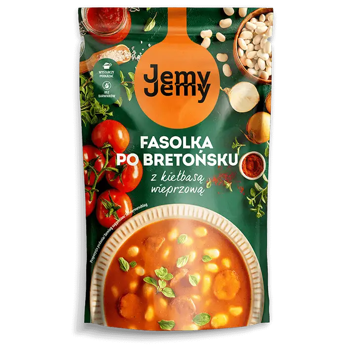 JemyJemy Fasolka po bretońsku z kiełbasą wieprzową 400 g