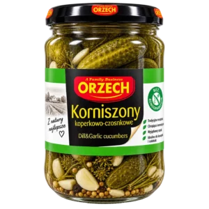 Orzech Korniszony Koperkowo-Czosnkowe 520 g