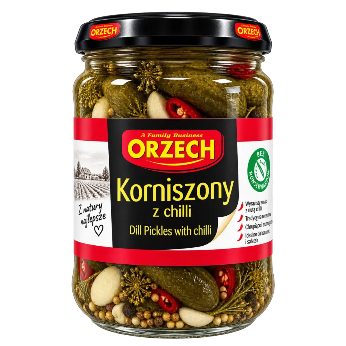 Orzech Korniszony z Chilli 520 g