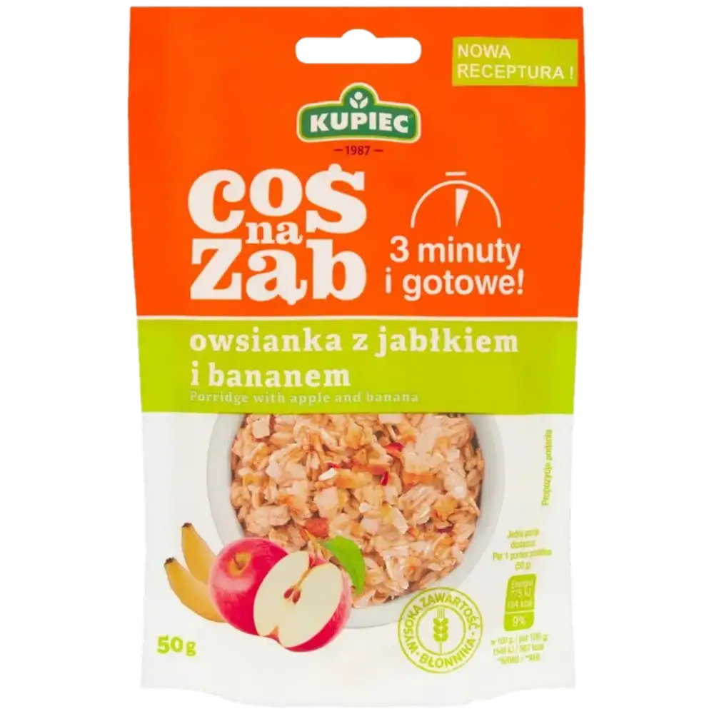 Kupiec Coś na Ząb Owsianka z Jabłkiem i Bananem 50 g