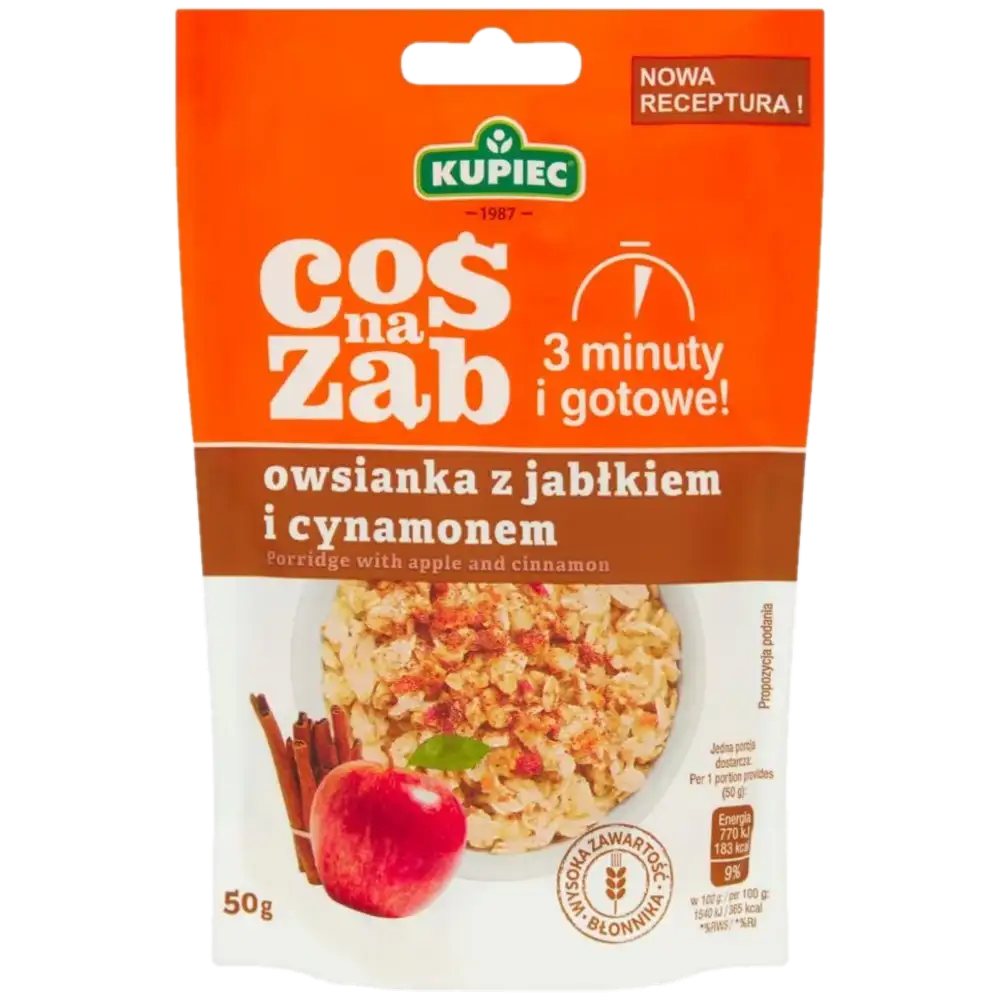 Kupiec Coś na Ząb Owsianka z Jabłkiem i Cynamonem 50 g