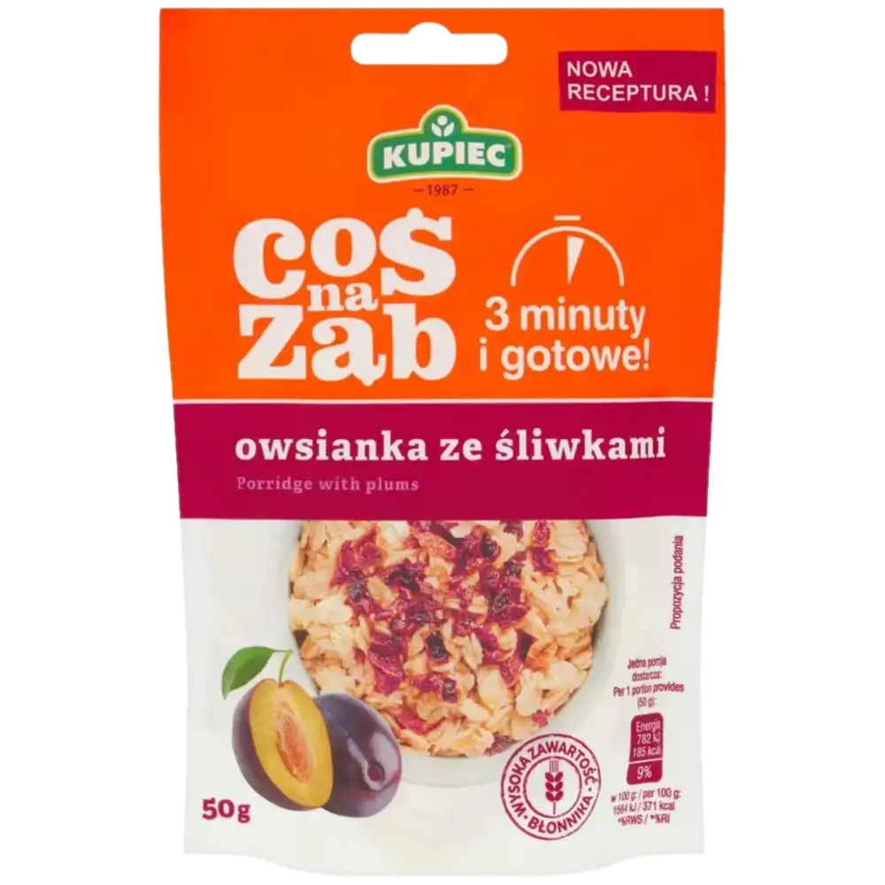 Kupiec Coś na Ząb Owsianka ze Śliwkami 50 g