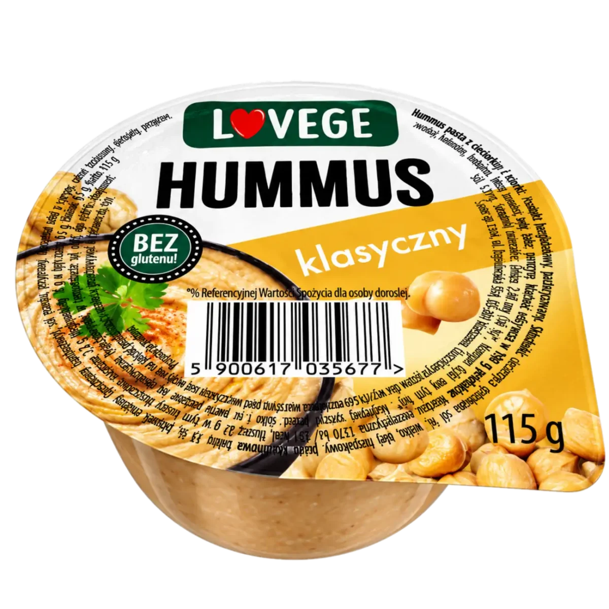 Lovege Hummus Klasyczny 115 g