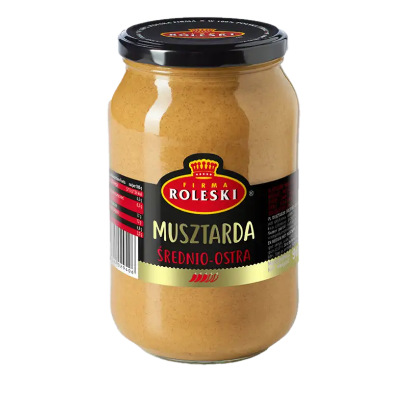 Roleski Musztarda Średnio-Ostra 900 g