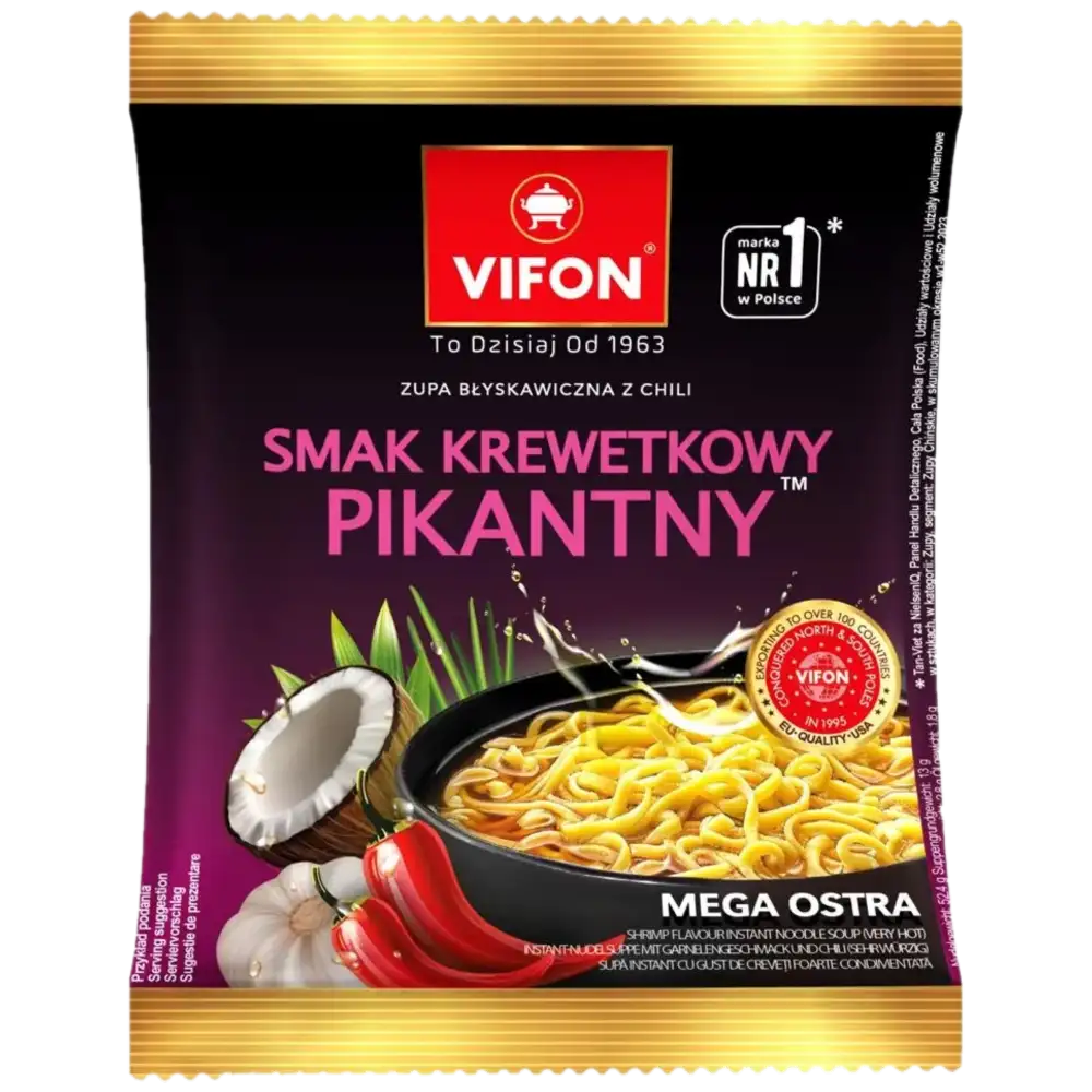 Vifon Zupa błyskawiczna Krewetkowa z Chili Pikantna 70 g
