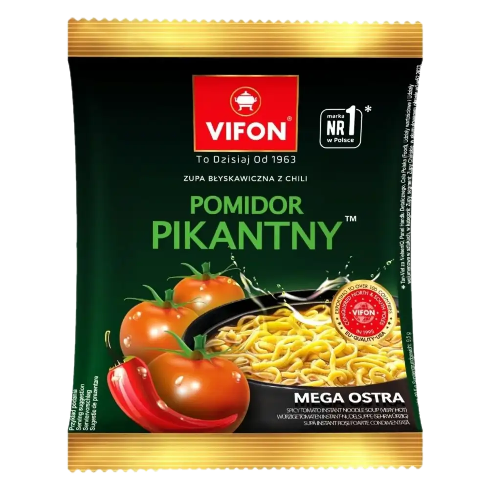 Vifon Zupa błyskawiczna Pomidor Pikantny Mega Ostra 70 g