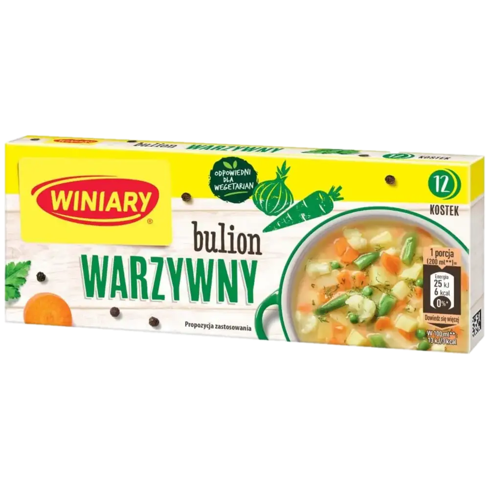 Winiary Bulion Warzywny 120 g – 18 kostek
