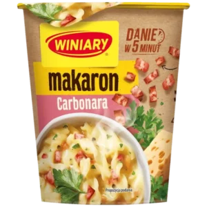 Winiary Danie w 5 Minut Makaron Carbonara z Wędzonym Boczkiem i Śmietanką 50 g