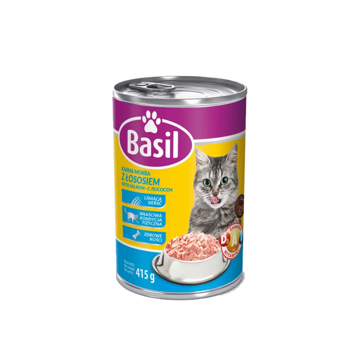 Basil Karma mokra dla kota z łososiem 415 g