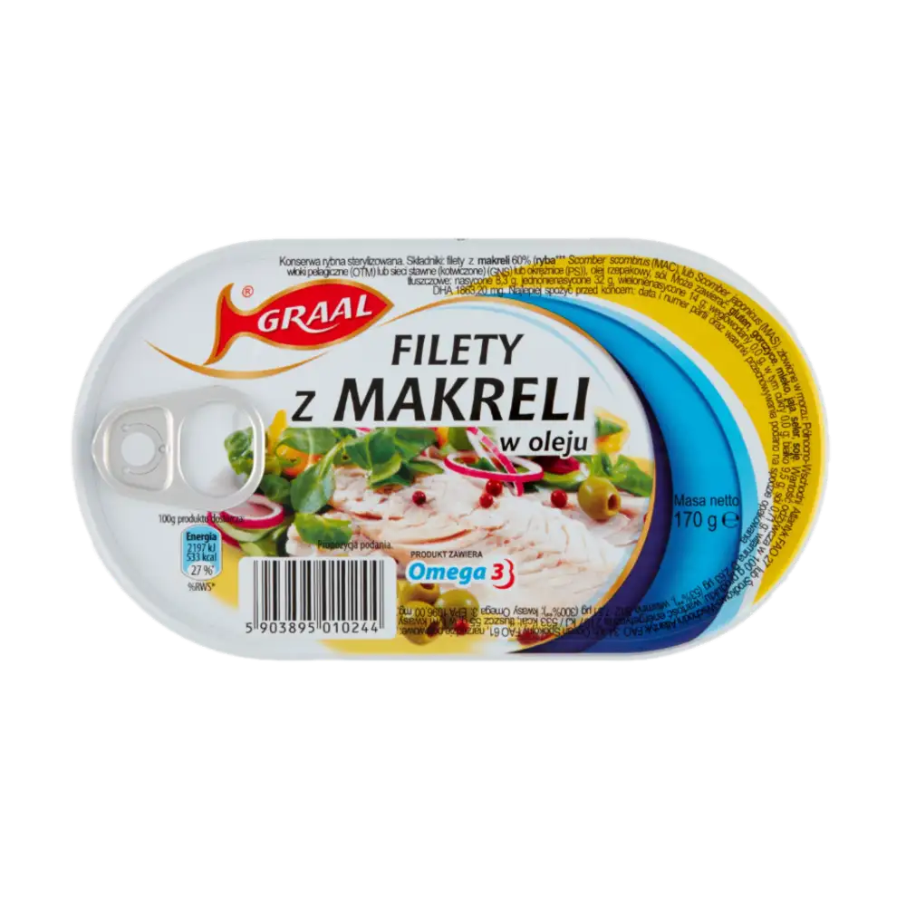 grall filety z makreli Graal Filety z makreli w oleju 170 g