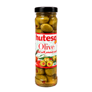 Hutesa Oliwki zielone nadziewane pastą paprykową 140 g