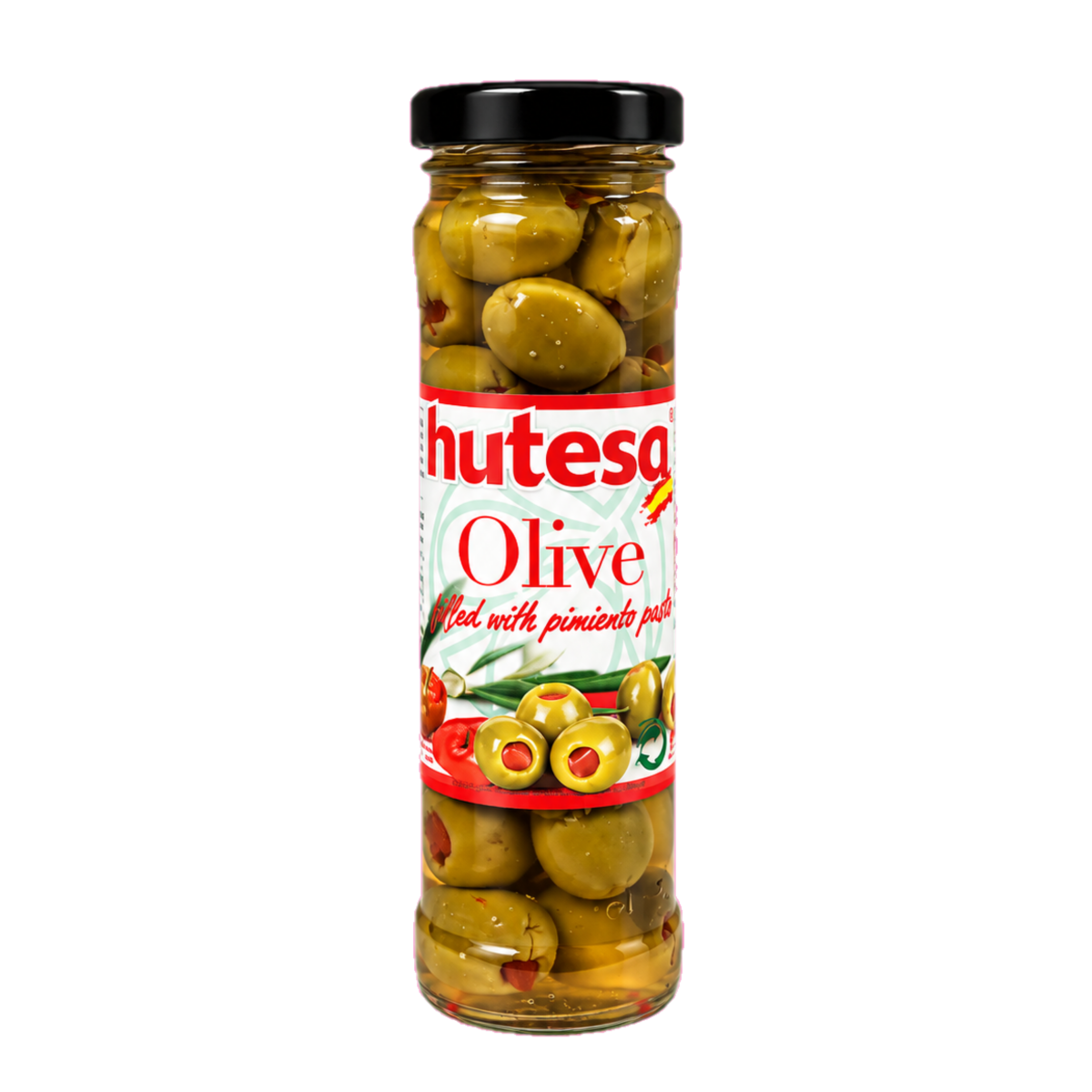 Hutesa Oliwki zielone nadziewane pastą paprykową 140 g