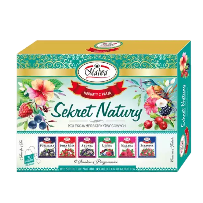 Malwa Sekret Natury Zestaw 6 herbat owocowych 60 g