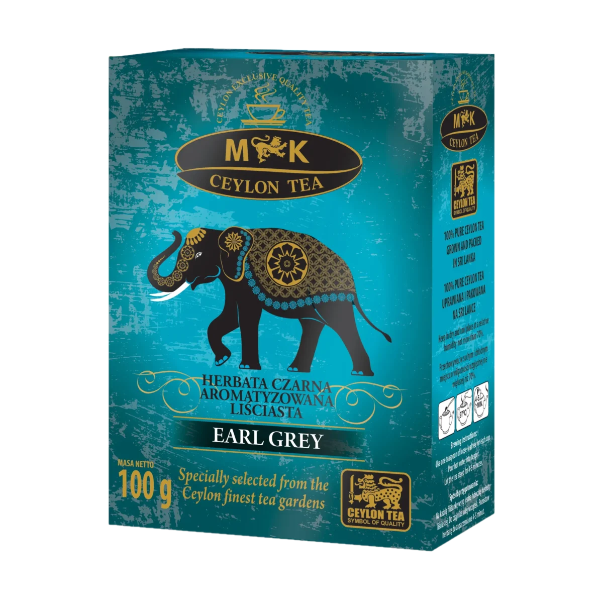 MK Ceylon Tea Earl Grey Herbata czarna liściasta o smaku bergamotki 100 g